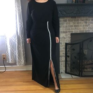 MSK Black Evening Maxi Dress Sz 16